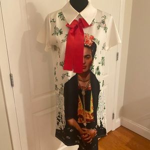Frida Kahlo Print Dress